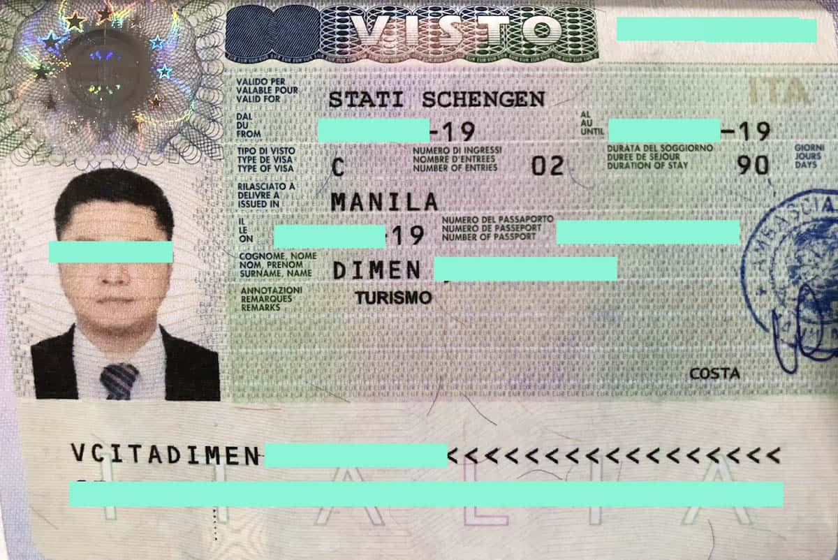 Schengen visa application